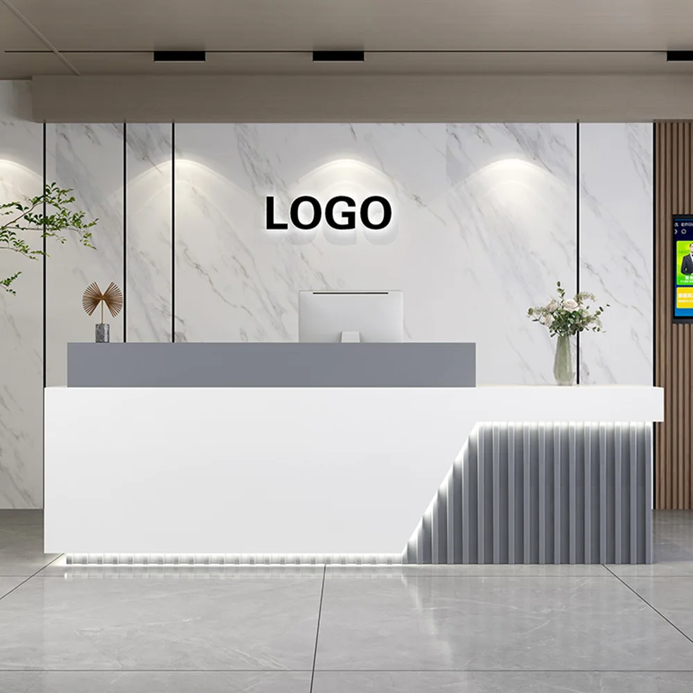 Classy Reception Desk Beauty Salon Reception Desk White Luxury Hotel Office Furniture Wooden Reception Desk