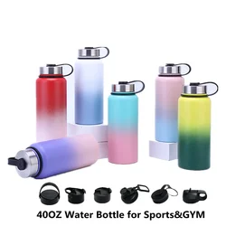 Portable Outdoor Sport Wide Mouth Stainless Steel 40 oz Insulated Water Bottle