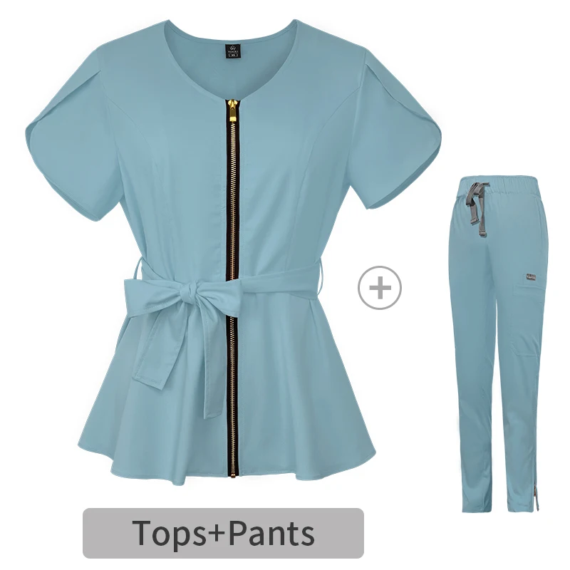 Hot Selling Womens Scrub Workwear Hospital Doctor Working Uniform Dental Clinic Scrubs Nursing Suits Medical Uniform Woven