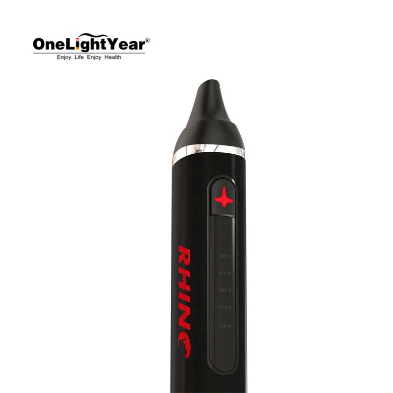 
New Dry Herb Vaporizer Hecig Rhino pathfinder black widow with 1.3ml Ceramic Chamber 2200mah from one light year 