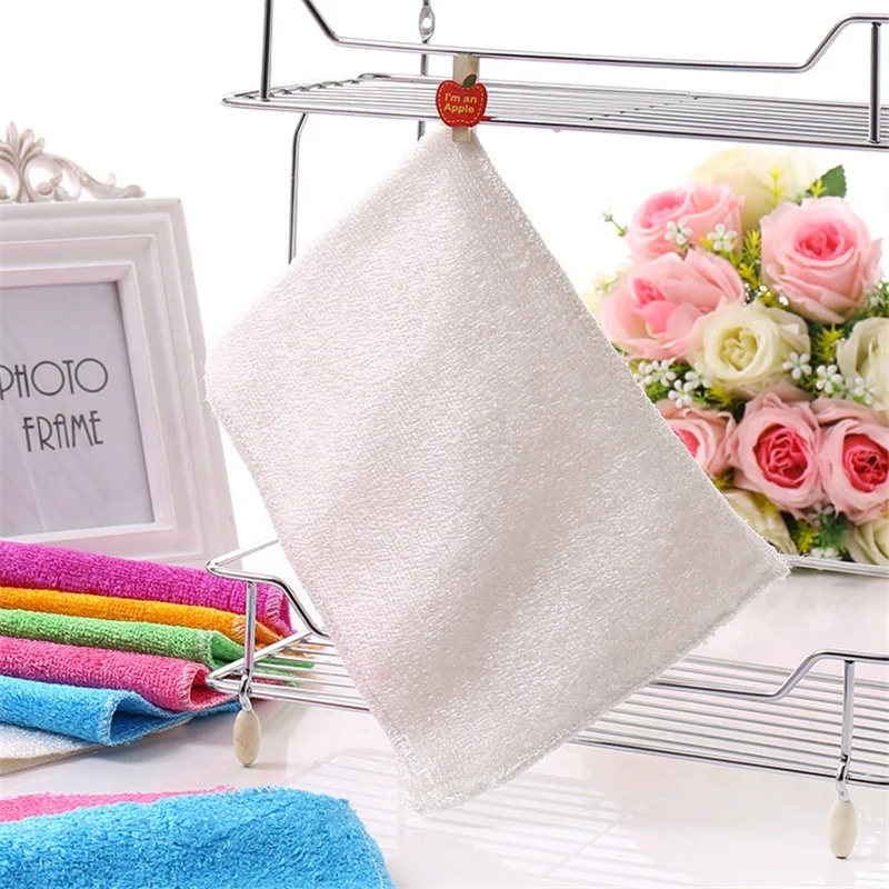 Bamboo Wood Fiber Kitchen Dish Cloth Towel Bamboo Fiber Dishwashing Cloth Kitchen Dishcloth Kitchen Cleaning Towel