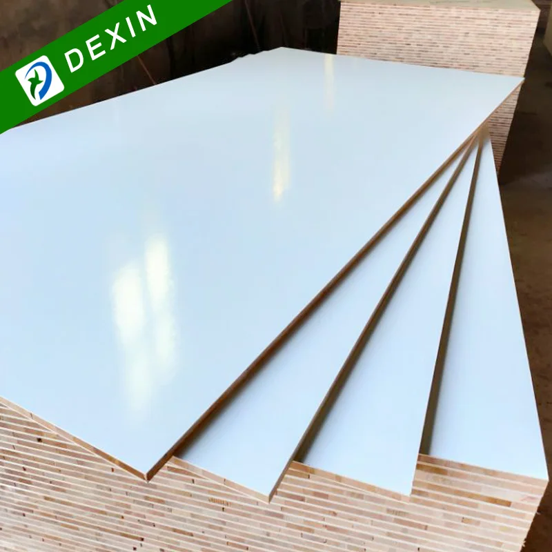Falcata/ Paulownia/ Poplar/Fir Core 1220x2440x18mm pure white/marble/wood grain Melamine  Block Board for Furniture