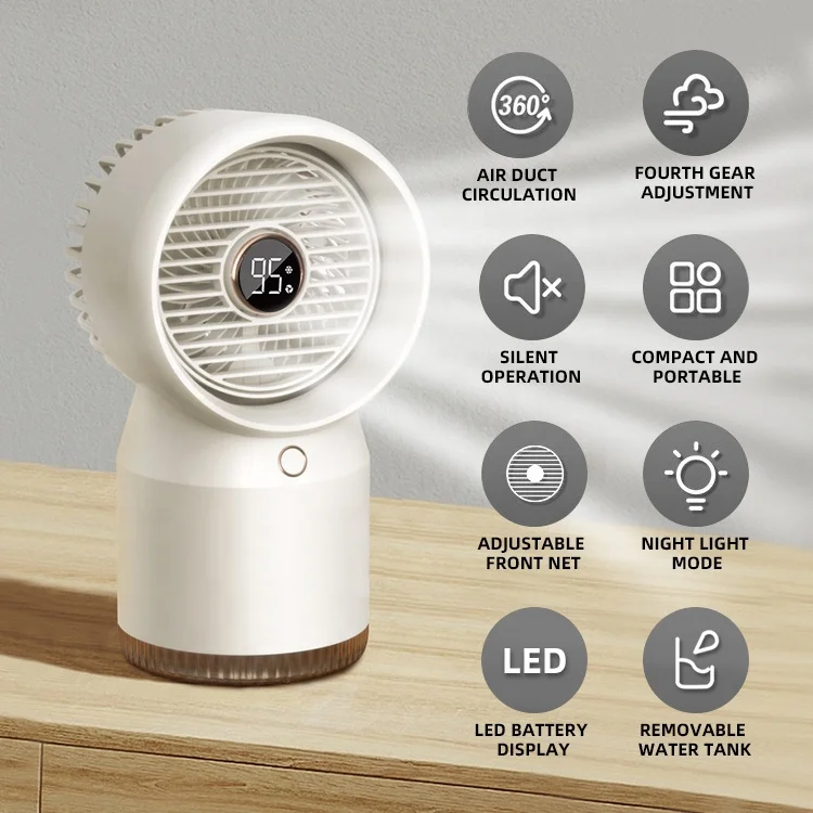 Potable Chargeable Mini Air Conditioner Cooler Usb Battery Air Cooler Mist Fan