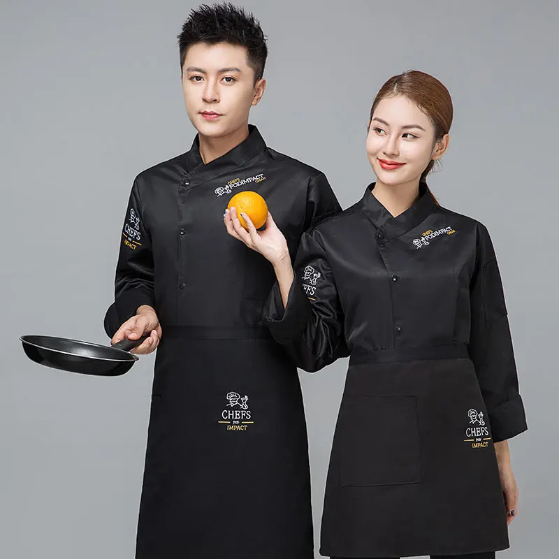 
Catering/Hotel/Restaurant/Kitchen Work Clothes Long Sleeve Customization Chef Clothes 