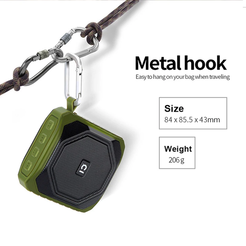 SHIDU Rechargeable Two-color Injection Molding Speaker Set TWS Mini BT Speaker Portable IPX4 Waterproof Bluetooth Speaker