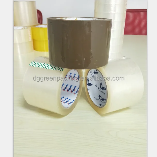 48mm 72mm width Clear and brown very very sticky adhesive box packing tape shipping moving opp carton sealing tape