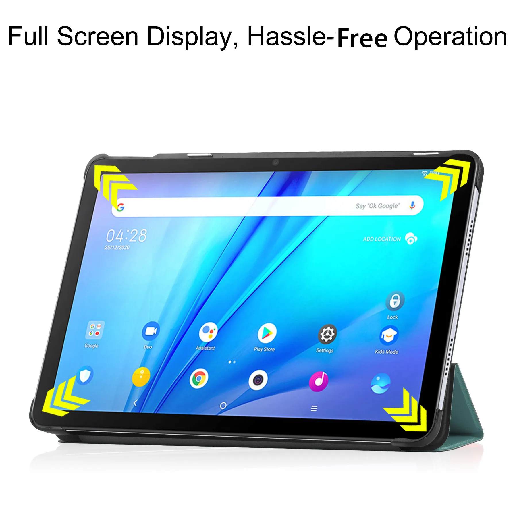 PU+PC Trifold Slim Stand Leather Case Shell for TCL Tab 10s Smart Cover