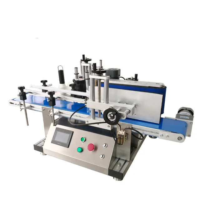 Stock available in Germany, USA, Russia automatic desktop round bottle sticker labeling machine