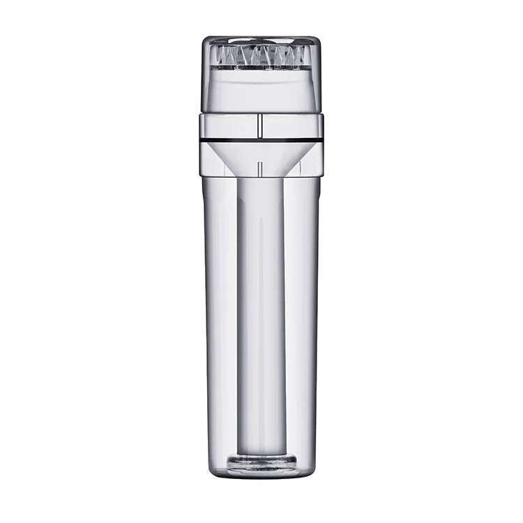 Wholesale plastic manual tobacco herb grinder with tube storage roller grinder roller with custom logo smoking accessories