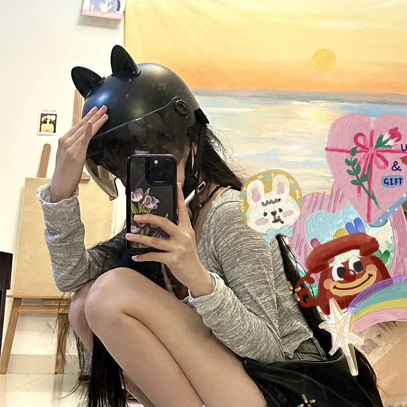 2024 New Arrive 3C certified Fashion women motorcycle helmets tactical helmet safety helmet for riiding an electric bike