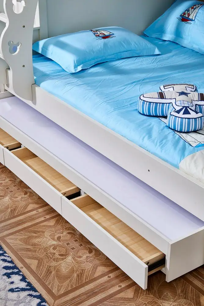 Современная детская деревянная трехъярусная кровать для детей