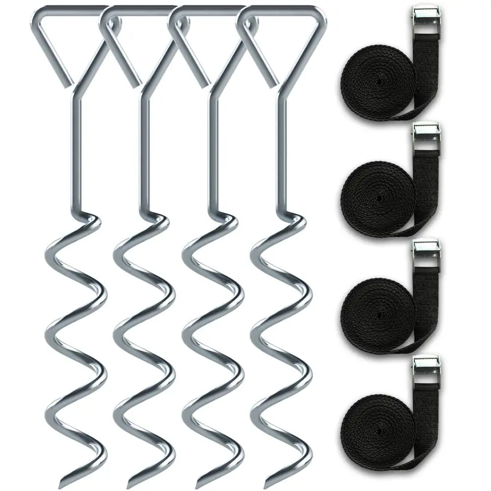 Trampoline Anchor Kit Sport Workout Heavy Duty Gym Equipment Swings Garden Ground Anchor Trampoline Anchor Kit For Trampolines