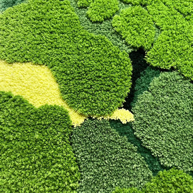 High Quality Moss mat Custom Cute Modern Tufted Rug With Logo