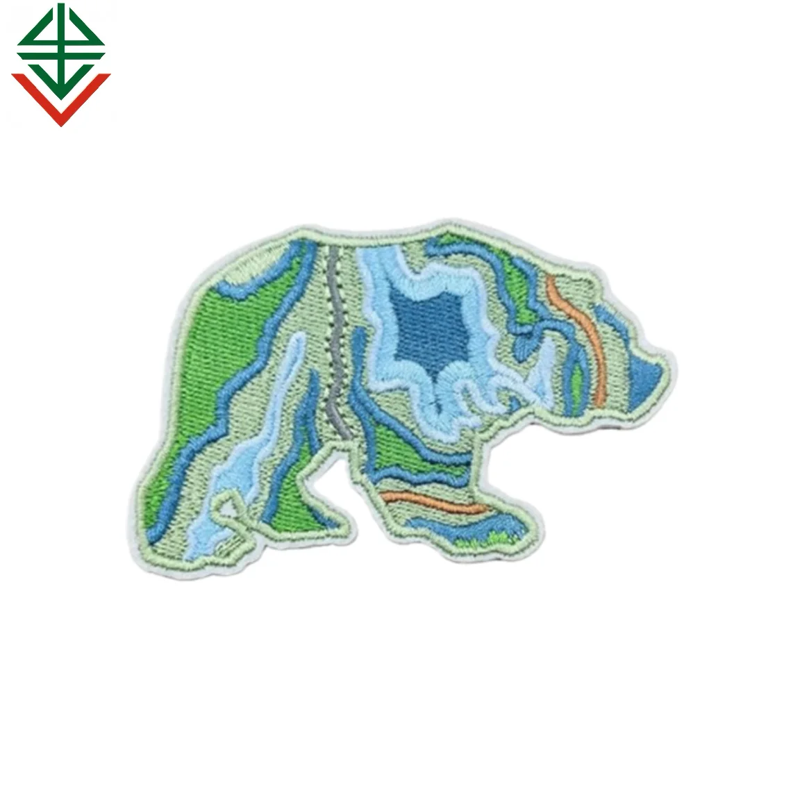 Factory Custom Wholesale Polar Bear Patch Embroidered Landscape Designer Embroidery Patches