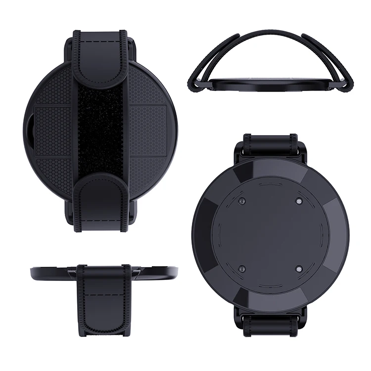 Universal 360 Degree Rotatable Black Loop Fastening Handle Grip With Adhesive Patch Tablet Hand Strap Holder For Tablet PC