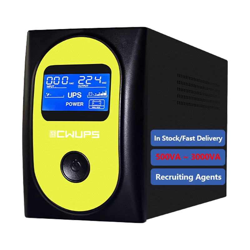 Chengwen High Quality Good Price 1kva 1.5kva 3kva 2kw 600w 1000w 1200watt Home Age AC Offline UPS Battery Cabinet