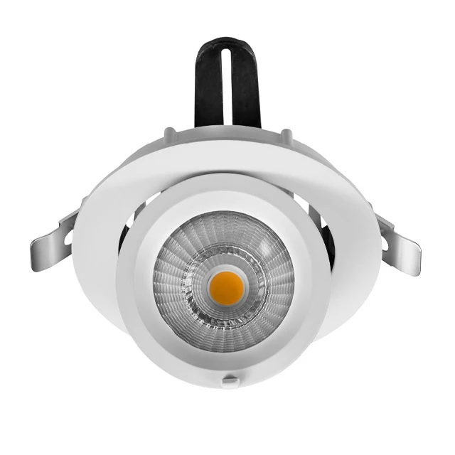 LED RA90 12W COB Lighting Adjustable Recessed Ceiling Down Light Gimbal Light For Shop