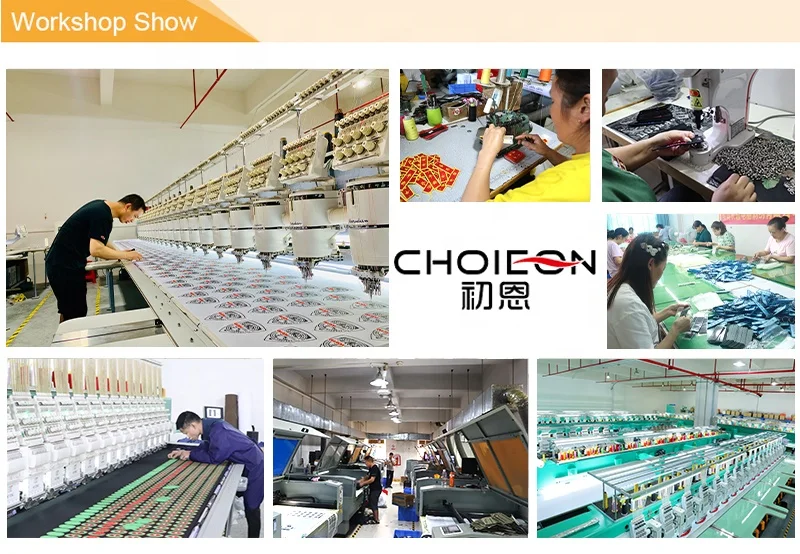 Brand Name Patches Custom Embroidery Hook And Loop Patch Embroidered Badge For Clothing