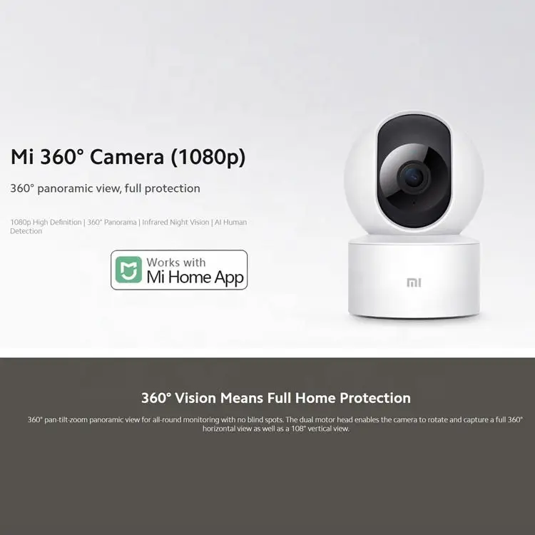 Умная IP-камера Xiaomi Mijia с углом обзора 360 градусов Wi-Fi беспроводная веб-камера ночного видения умная