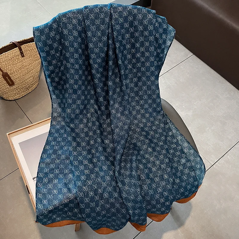 High Quality Newest Long Soft Cotton Viscose Print Scarf Shawl Ladies Brand Inspired Design Scarves Hijabs