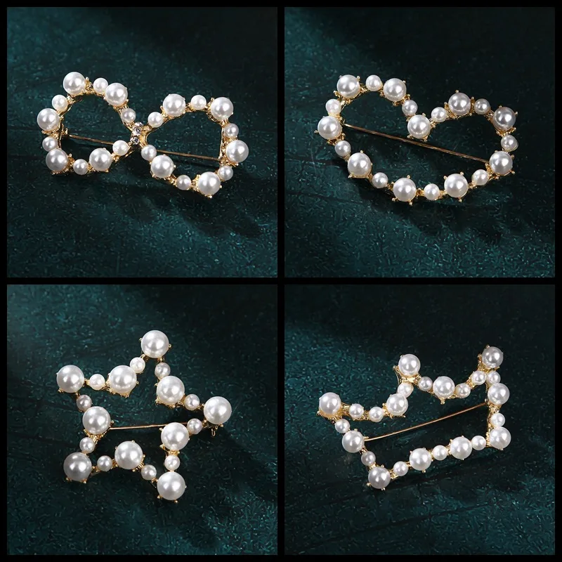 60 Styles Shiny Micro Pave Rhinestone Animals Brooch Pins Fine Gold Plated Flower Heart Star Butterfly Pearl Brooches Women