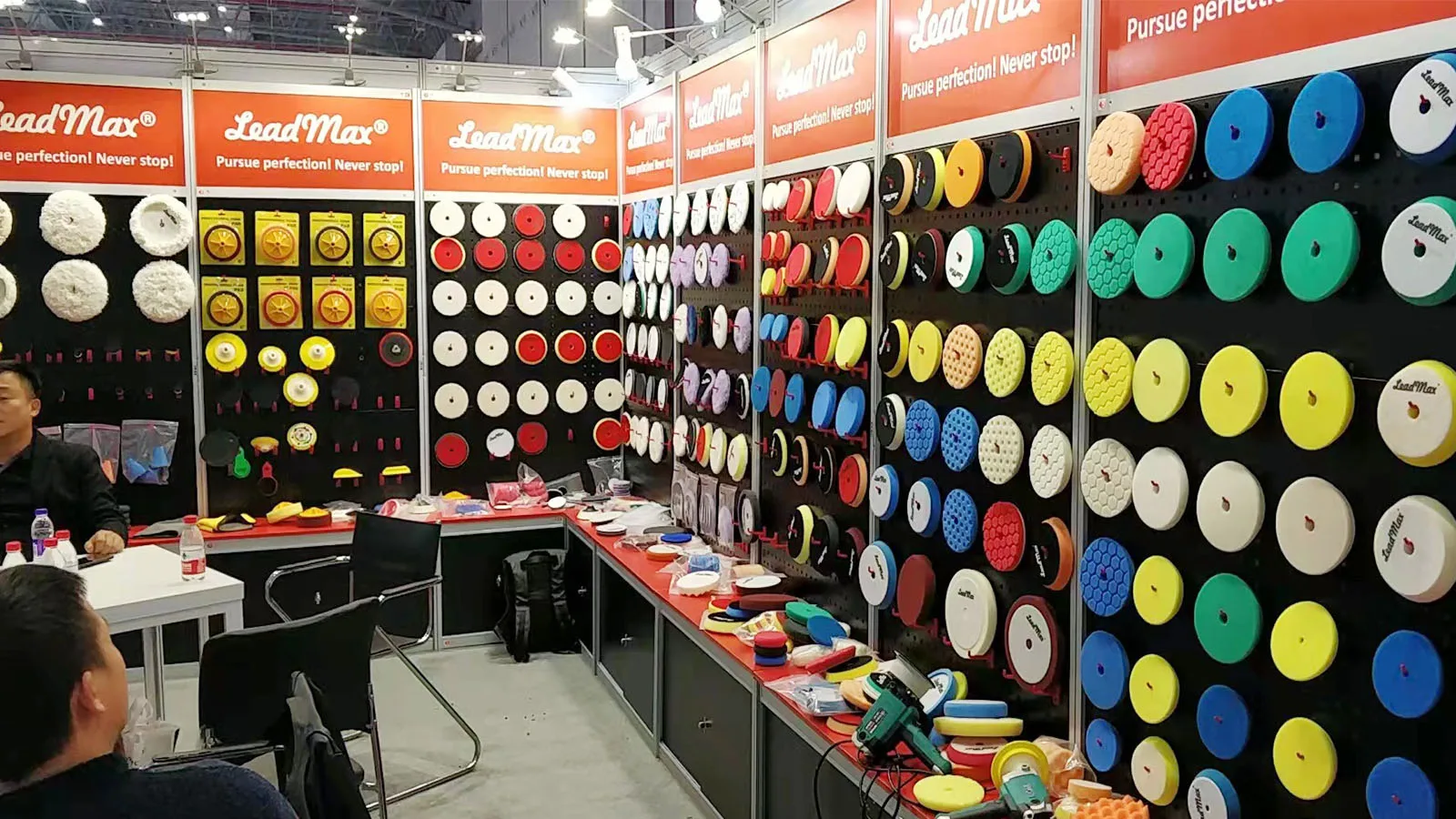 LEADMAX Foam Auto polishing pad car detailing Buffer Pads Car Polishing Sponge 5 Inch 125mm Black Yellow White Orange Blue