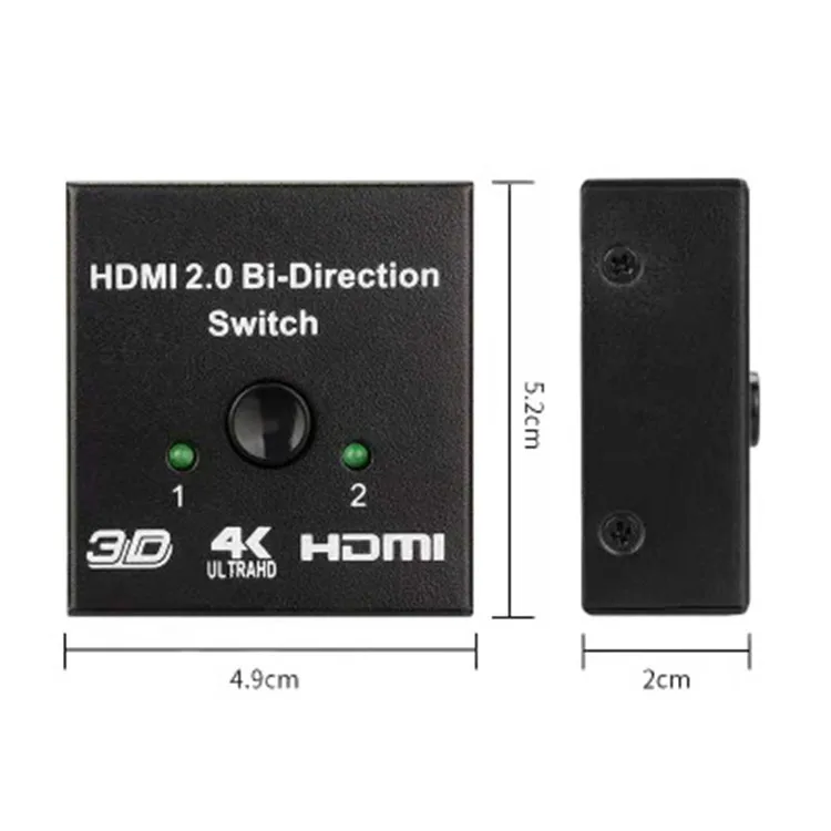 2 in 1 HDMI Bi-Direction Switch HDMI Splitter 4K 2 x 1 or 1 x 2 Switch HDMI switcher for HDTV