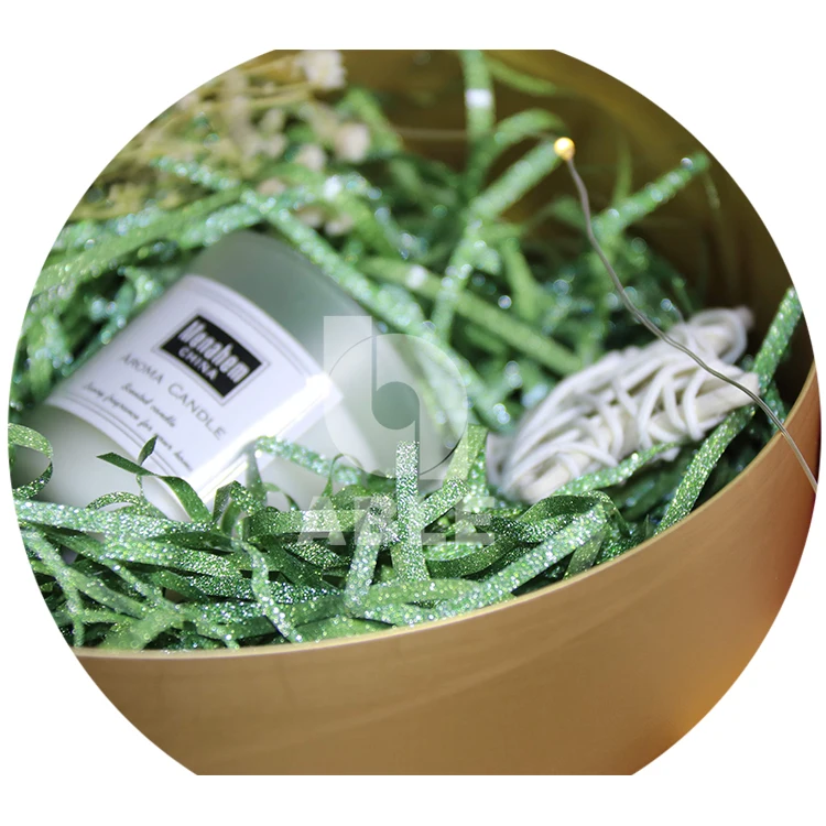 wholesale paper shred green shredded paper metallic for packing from China factory