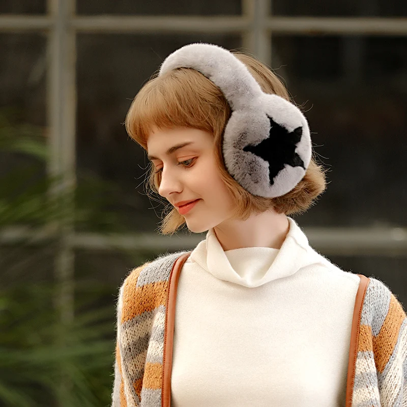 Дешевые теплые женские складные зимние меховые наушники для девочек