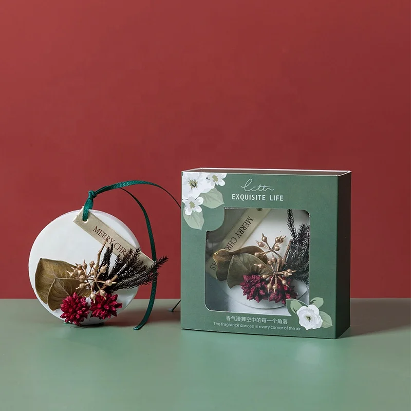 Private Label Scented Candles Multi Dried Flowers Soy Wax Tablet for Christmas Holiday Room