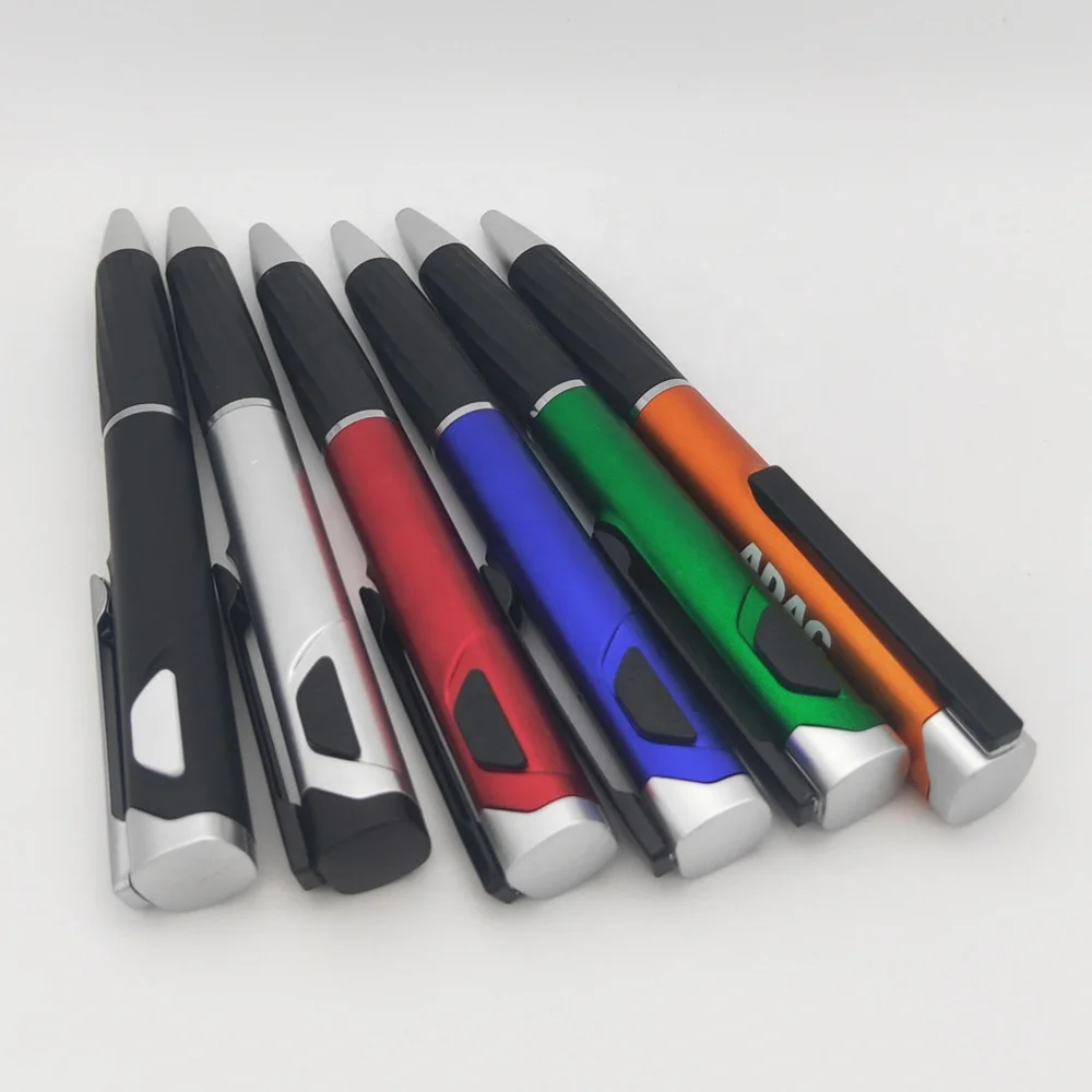 Custom Promotional LED light AD Ball pen with laser Glow logo