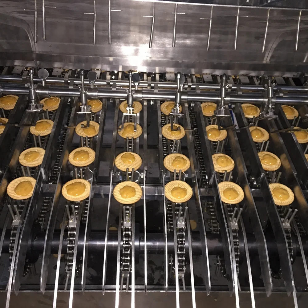 Automatic 10 nozzles cookie depositor machine chocolate dispenser for tartelettes biscuit filler for tarlet price