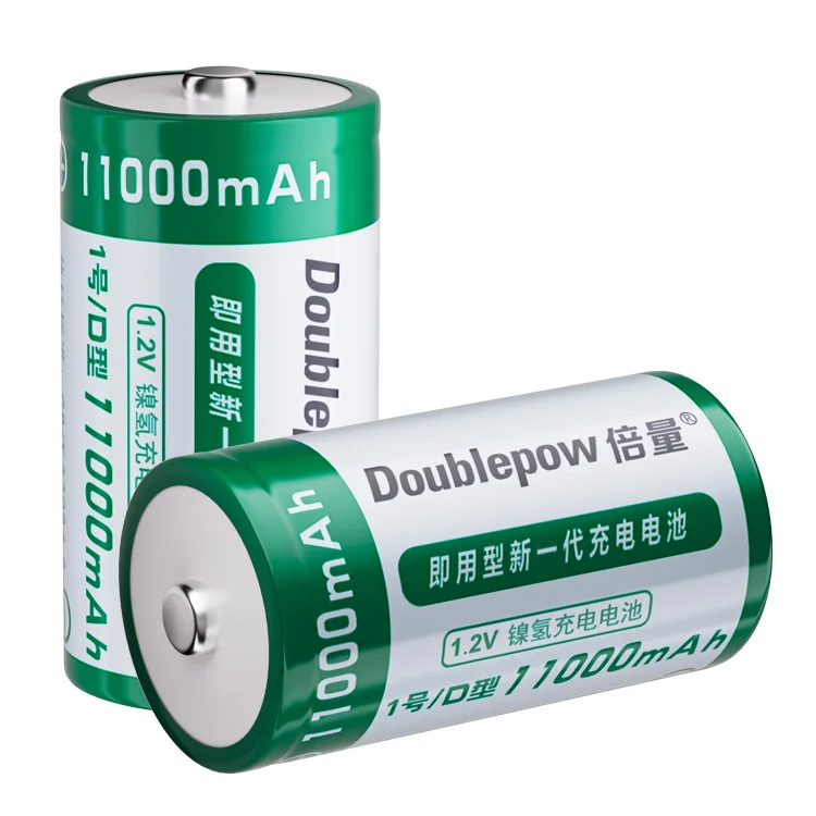 Doublepow 1.2V D Size High Capacity 11000MAH NIMH Rechargeable Battery for Home Appliances and Consumer Electronics