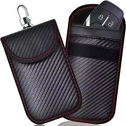 Key Fob Holder RFID Blocking Case Car Key Signal Block Cover for WIFI/GSM/LTE/NFC/RF Blocked Faraday Bag