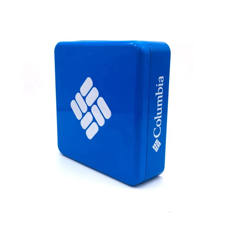 square metal tin box for wallet