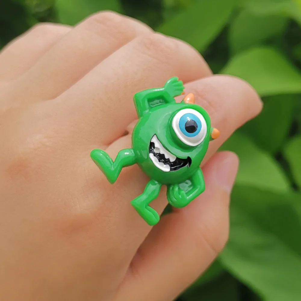 CLARMER European and American New Personality Simple Cartoon Resin Frog Ring Geometric Cute Acrylic Ring For Woman And Girls