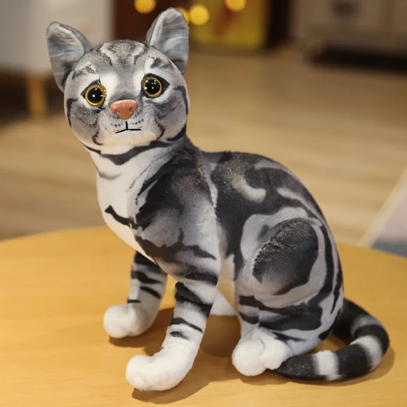 Factory direct sale custom color realistic plush cat cheap price lifelike cat stuffed animal plush toy