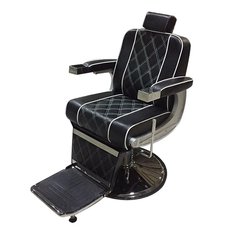 Factory Direct Sale Wholesale Classic Retro Barber Chair Barber Shop Special Stainless Steel Hydraulic Retro Salon Barber Chair
