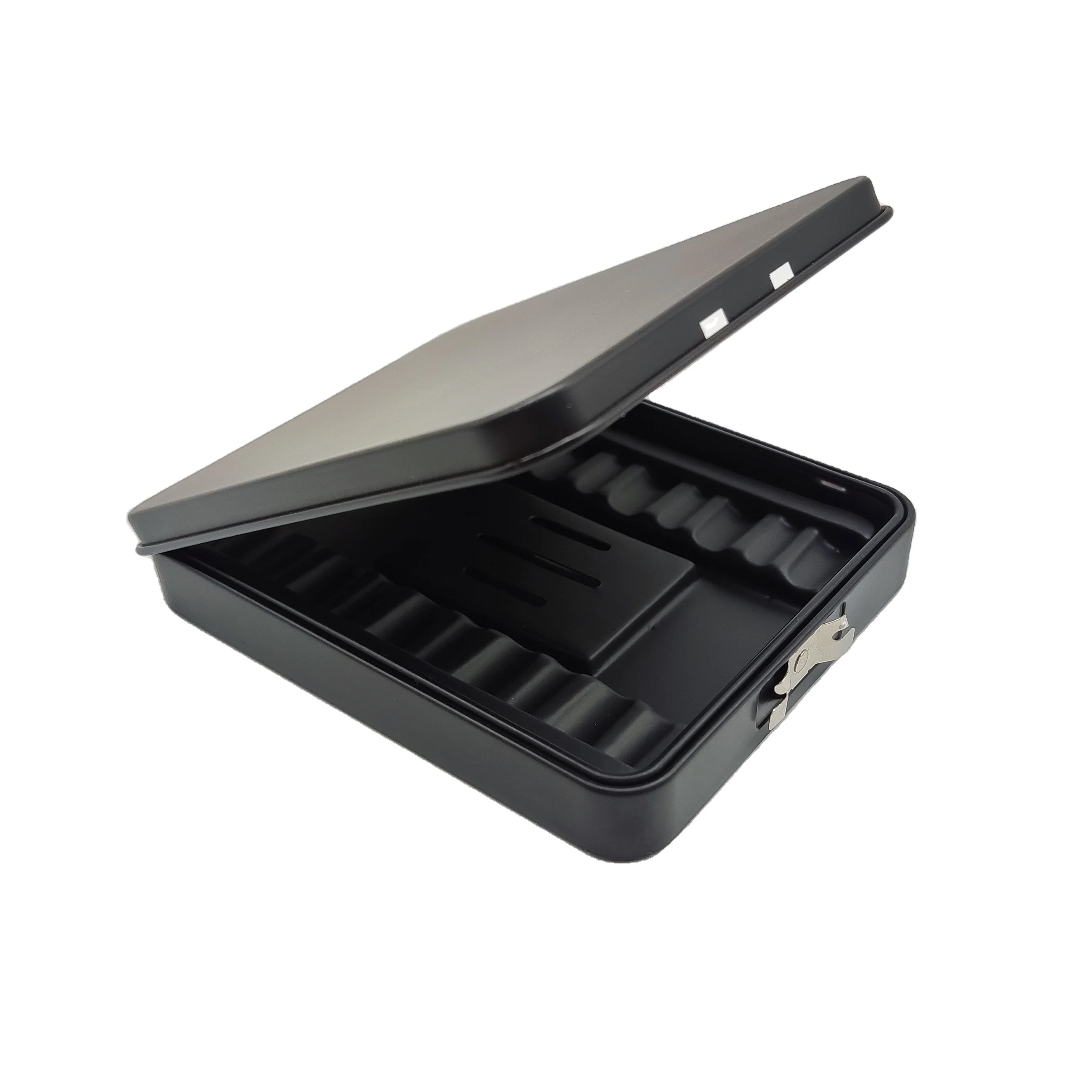 Custom Premium Flip Child Resistant Cr Tin Box with Paper EVA Silicon Metal Tray Insert for Prerolled Tin Packaging