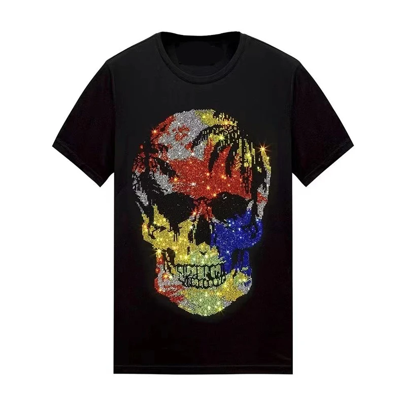 Wholesale Cheap Custom Dtf Vinyl Heat Transfers T-Shirts Logo Pvc Garment Rhinestones Transfer Printing Sticker For Clothes