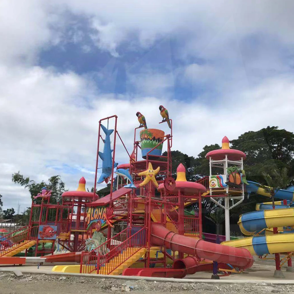 Philippines Hotel Water Park Wave Pool Fiberglass Water Slide