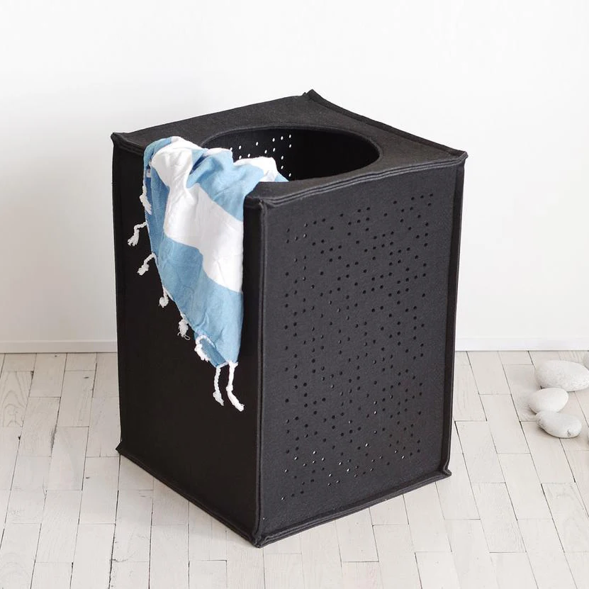 Felt large Capacity Thick Sturdy Felt Storage Basket laundry Storage Bag Organizer Hamper