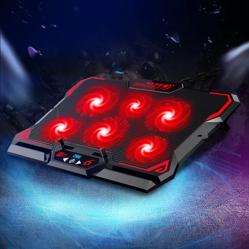 Professional Custom k38 Coolcold notebook computer thin six fan radiator 6 fan  cooling base for laptop