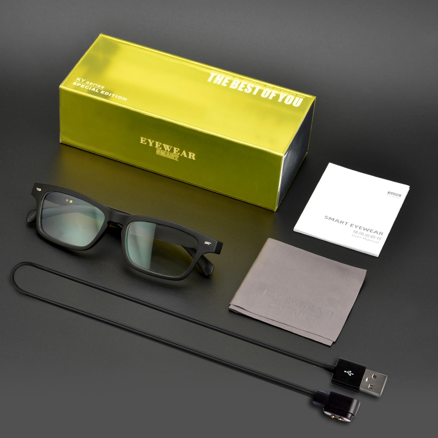 Wireless Audio Glasses Bluetooth Sunglasses With Open Ear Music Headphones Hands-free Calling Smart Glasses