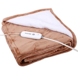 110V ETL 50x60 inch Extra Soft Electric Heated Throw Electric Blanket for Winter