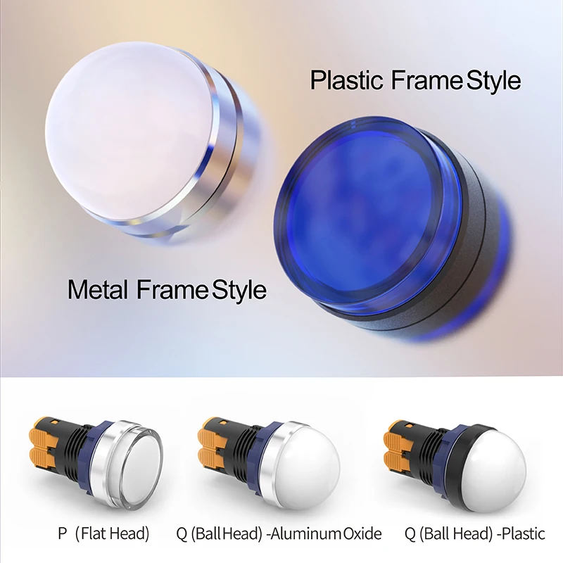 LANBOO 22mm IP68 Red Green Blue Yellow LED 12V 24V 110V 220V 250V 380V Indicator Light Pilot Signal  Lamp Caution Light