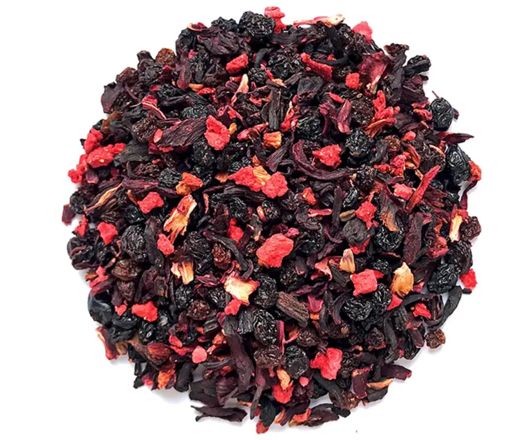 Premum loose dried fruits Blueberry Strawberry  flavor tea  Black Currant berry tea factory wholesale price