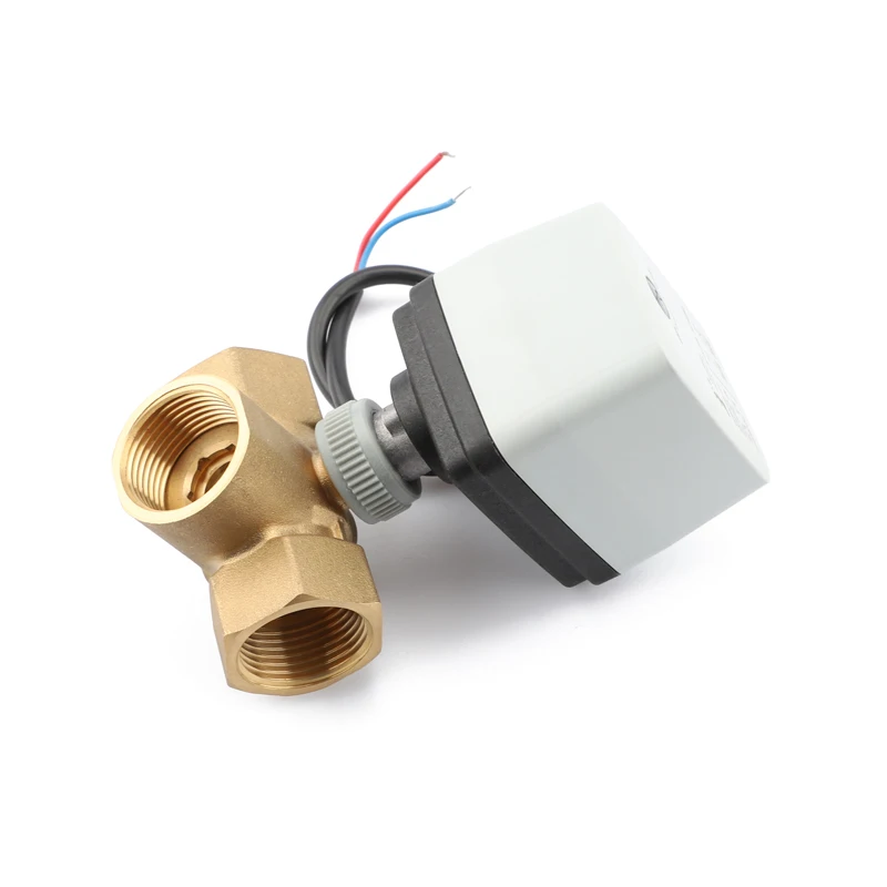 AC/DC 12V/24V Electric Control Actuator 1 Inch Brass Ball Valve with 6W Only Open for Water Media OEM Customizable