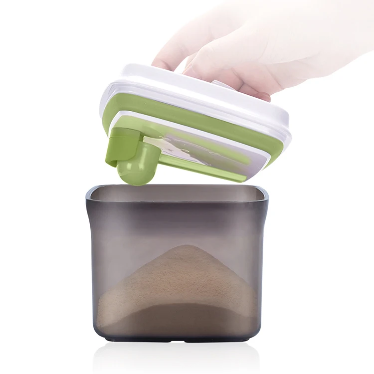 Custom Logo Baby Food Storage Formula Milk Powder Dispenser Box With Scraper/ Reusable Nido Milk Powder Storage Container