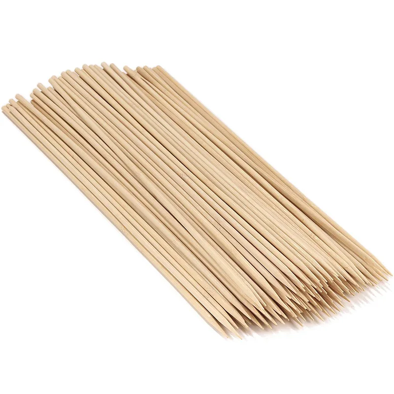 40cm Wholesale ECO Rotating Kebab Barbecue 50cm Round Bamboo Sticks bamboo skewers 25cm